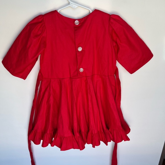 Girl August 3T Red Dress - Picture 3 of 4